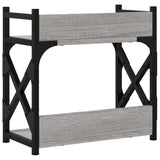 Supporto Stampante 2 Piani Grigio Sonoma 40x20x40cm truciolato
