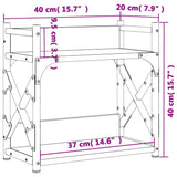 Supporto Stampante 2 Piani Grigio Sonoma 40x20x40cm truciolato