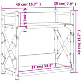Supporto Stampante 2 Piani Grigio Sonoma 40x20x40cm truciolato