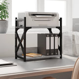Supporto Stampante 2 Piani Grigio Sonoma 40x20x40cm truciolato