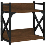 Supporto Stampante 2Piani Rovere Marrone 40x20x40cm truciolato
