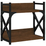Supporto Stampante 2Piani Rovere Marrone 40x20x40cm truciolato
