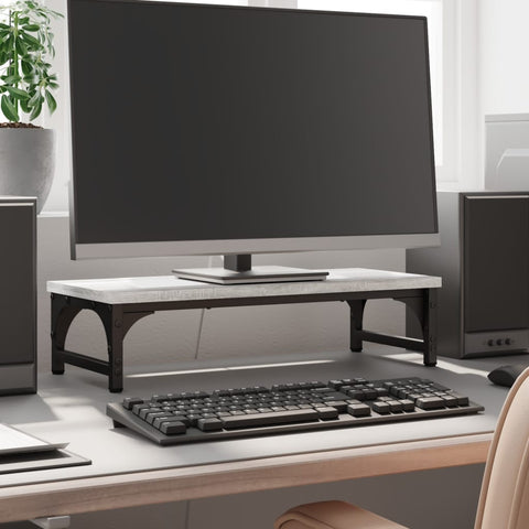 Supporto per Monitor Grigio Sonoma 55x23x14cm Legno truciolato