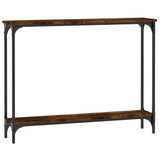 Tavolino Consolle Rovere Fumo 100x22,5x75cm Legno truciolato