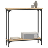Tavolo Consolle Rovere Sonoma 75x22,5x75 cm Legno Agglomerato