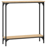 Tavolo Consolle Rovere Sonoma 75x22,5x75 cm Legno Agglomerato
