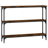 Tavolino Consolle Rovere Fumo 100x22,5x75 cm Legno truciolato
