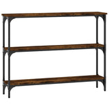 Tavolino Consolle Rovere Fumo 100x22,5x75 cm Legno truciolato