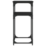 Tavolino Consolle Nero 75x35,5x75 cm in Legno truciolato