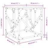 Tavolino Salotto Rovere Marrone 45x45x47,5 cm Legno truciolato