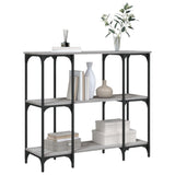 Tavolino Consolle Grigio Sonoma 102x35x90 cm Legno truciolato