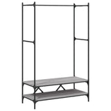 Appendiabiti con Scaffali Grigio Sonoma in Legno truciolato