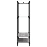 Appendiabiti con Scaffali Grigio Sonoma in Legno truciolato