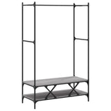 Appendiabiti con Scaffali Grigio Sonoma in Legno truciolato