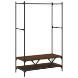 Appendiabiti con Scaffali Rovere Marrone in Legno truciolato