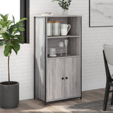 Credenza Grigio Sonoma 62x36x121,5 cm in Legno truciolato