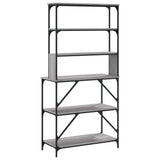 Scaffale Cucina 6 Ripiani Grigio Sonoma 90x40x180cm truciolato