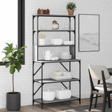 Scaffale Cucina 6 Ripiani Grigio Sonoma 90x40x180cm truciolato