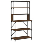 Scaffale Cucina 6Ripiani Rovere Marrone 90x40x180cm truciolato