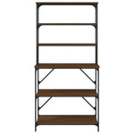 Scaffale Cucina 6Ripiani Rovere Marrone 90x40x180cm truciolato
