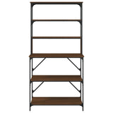 Scaffale Cucina 6Ripiani Rovere Marrone 90x40x180cm truciolato