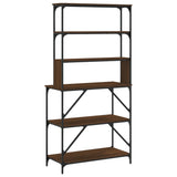 Scaffale Cucina 6Ripiani Rovere Marrone 90x40x180cm truciolato