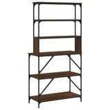 Scaffale Cucina 6Ripiani Rovere Marrone 90x40x180cm truciolato