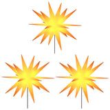 Luci di Natale con Picchi e LED 3 pz Pieghevoli Gialle 35 cm