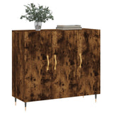 Credenza Rovere Fumo 90x34x80 cm in Legno truciolato