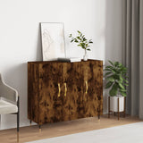 Credenza Rovere Fumo 90x34x80 cm in Legno truciolato