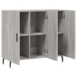 Credenza Grigio Sonoma 90x34x80 cm in Legno truciolato