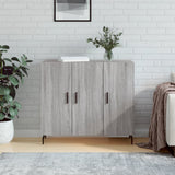 Credenza Grigio Sonoma 90x34x80 cm in Legno truciolato