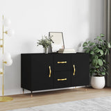 Credenza Nera 100x36x60 cm in Legno truciolato