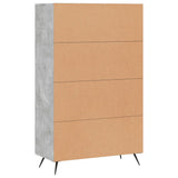 Credenza Grigio Cemento 69,5x31x115 cm in Legno truciolato