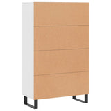 Credenza Bianca 69,5x31x115 cm in Legno truciolato