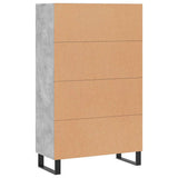 Credenza Grigio Cemento 69,5x31x115 cm in Legno truciolato