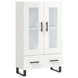 Credenza Bianco Lucido 69,5x31x115 cm in Legno truciolato