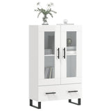 Credenza Bianco Lucido 69,5x31x115 cm in Legno truciolato