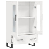 Credenza Bianco Lucido 69,5x31x115 cm in Legno truciolato