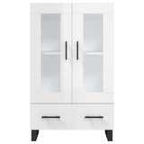 Credenza Bianco Lucido 69,5x31x115 cm in Legno truciolato