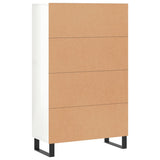Credenza Bianco Lucido 69,5x31x115 cm in Legno truciolato