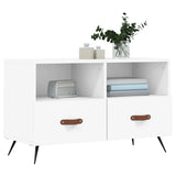 Mobile Porta TV Bianco 80x36x50 cm in Legno truciolato