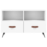Mobile Porta TV Bianco 80x36x50 cm in Legno truciolato