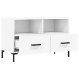 Mobile Porta TV Bianco 80x36x50 cm in Legno truciolato