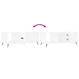 Tavolino da Salotto Bianco 102x50x40 cm in Legno truciolato