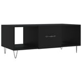 Tavolino da Salotto Nero 102x50x40 cm in Legno truciolato