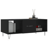 Tavolino da Salotto Nero 102x50x40 cm in Legno truciolato
