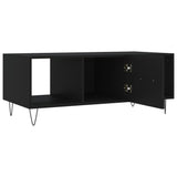 Tavolino da Salotto Nero 102x50x40 cm in Legno truciolato