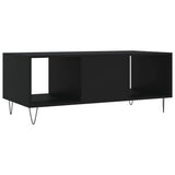 Tavolino da Salotto Nero 102x50x40 cm in Legno truciolato