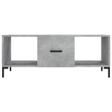 Tavolino Salotto Grigio Cemento 102x50x40 cm Legno truciolato